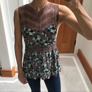 Free people floral lace tank